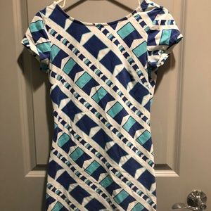 Mahi Gold Scoop Back Flag Dress